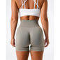 Spandex Solid Seamless Shorts Women  Workout Tights Fitness Yoga Pants