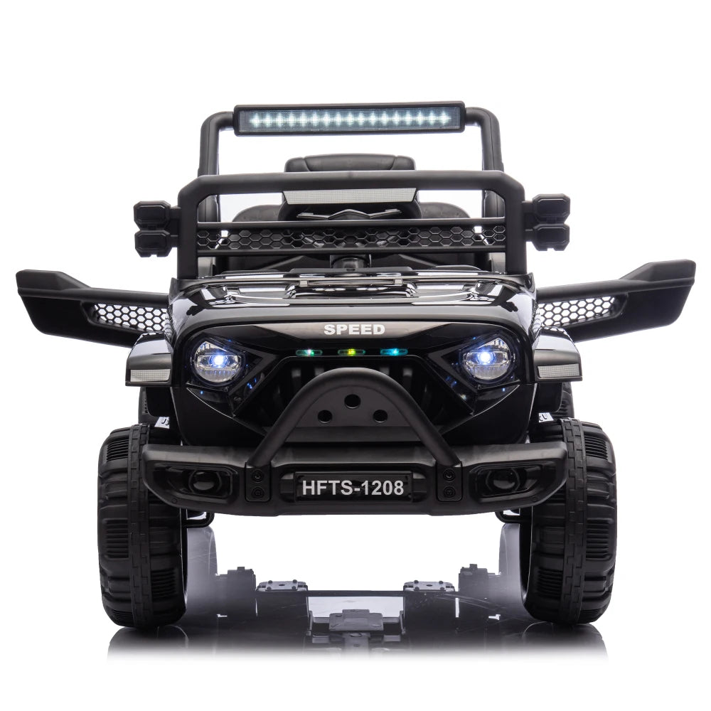 12V Kids Ride On Electric Truck Car W/Parents Control,2WD,Four-wheel suspension,Early education function,Adjustable volume