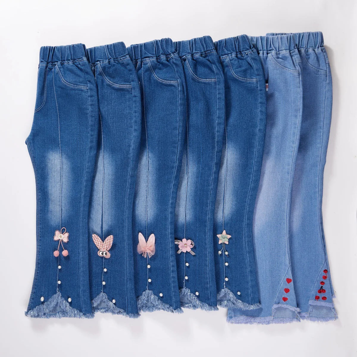 Autumn Kids Baby Girls Cowboy Pants Baby Girls Jeans Casual Girls Jeans
