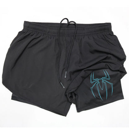 2 in 1 Men's Gym Shorts Fitness Quick Dry Sports Performance running shorts
