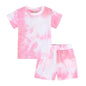 2 Pcs Boys Girls Clothes Summer Tie Dye Kids Baby Outfits