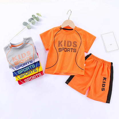 1-12 Years Old Quick Drying and Breathable Children's Sportswear Set Children's Pure Color Ball Clothing Set Children's Sets