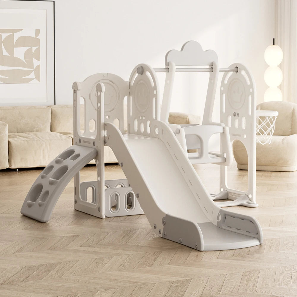 Kids Slide for Toddlers Age 1-4, 11in 1 Baby Slide Outdoor Indoor Playground with Basketball Hoop