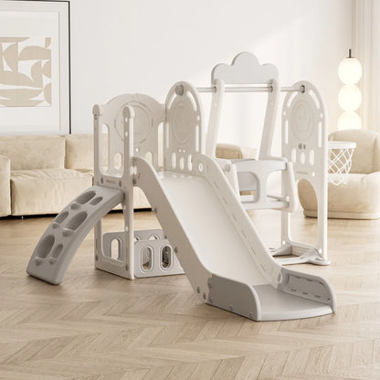 Kids Slide for Toddlers Age 1-4, 11in 1 Baby Slide Outdoor Indoor Playground with Basketball Hoop