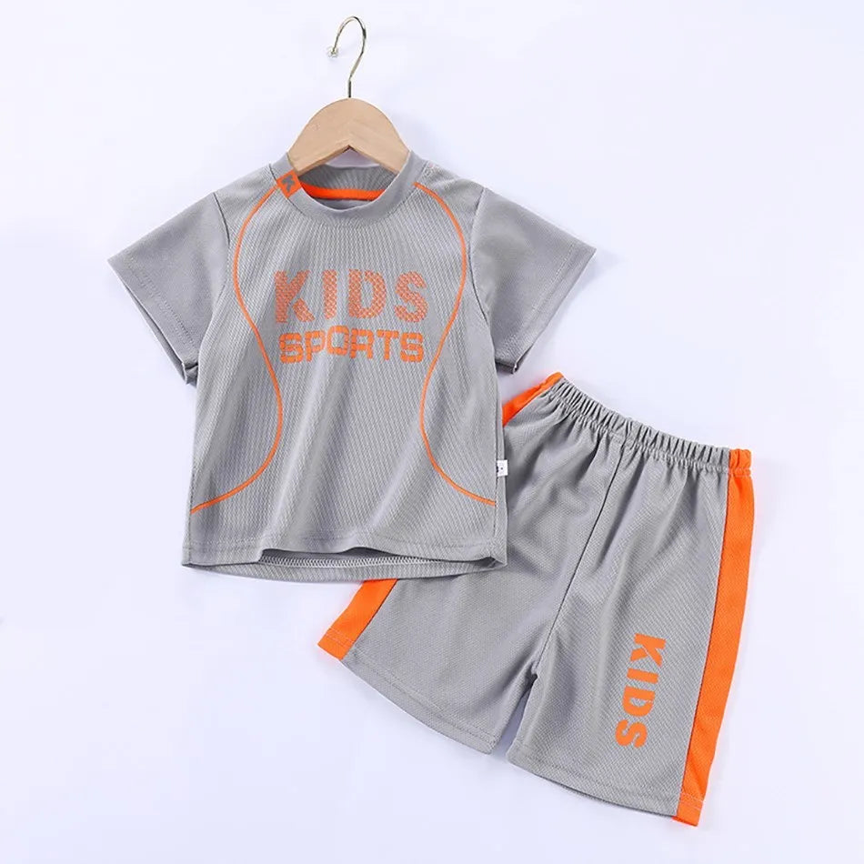 1-12 Years Old Quick Drying and Breathable Children's Sportswear Set Children's Pure Color Ball Clothing Set Children's Sets