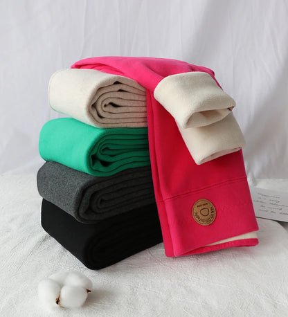 Women's Warm Leggings Soft with Fleece Thermal Pants Gray High Waist Leggings Skinny Thick Velvet Winter Leggings