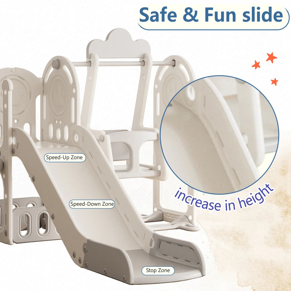 Kids Slide for Toddlers Age 1-4, 11in 1 Baby Slide Outdoor Indoor Playground with Basketball Hoop