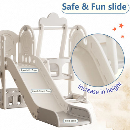 Kids Slide for Toddlers Age 1-4, 11in 1 Baby Slide Outdoor Indoor Playground with Basketball Hoop