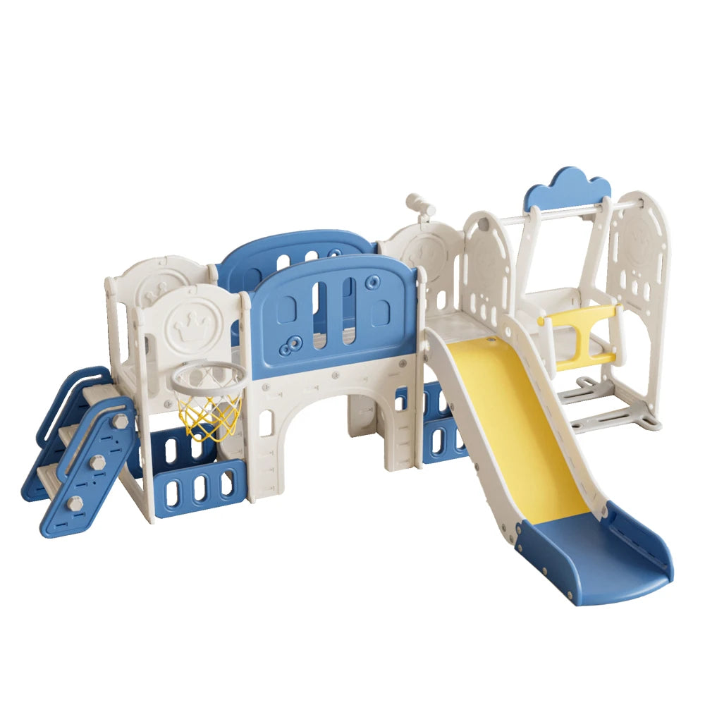 Kids Slide for Toddlers Age 1-4, 11in 1 Baby Slide Outdoor Indoor Playground with Basketball Hoop
