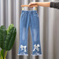 Autumn Kids Baby Girls Cowboy Pants Baby Girls Jeans Casual Girls Jeans
