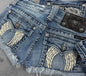 High end pocket embroidered straight leg slim fit denim shorts