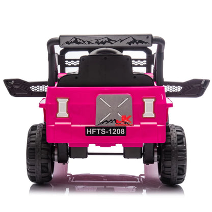 12V Kids Ride On Electric Truck Car W/Parents Control,2WD,Four-wheel suspension,Early education function,Adjustable volume