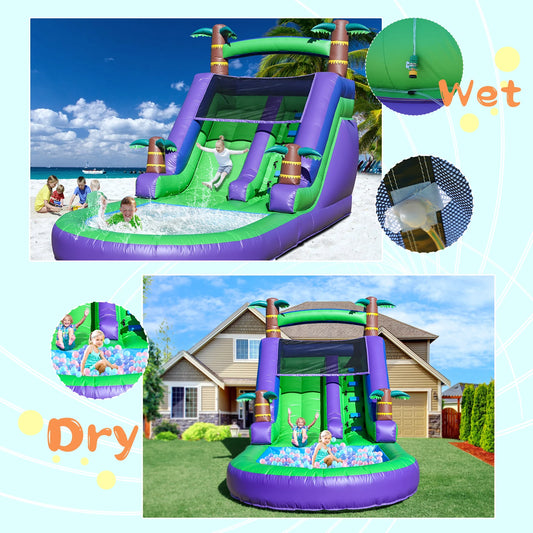 Children's Playground Inflatable water slide, bounce house and a 1100W Air blower 21ft/6.4M