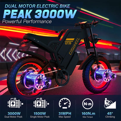 1500/3000W Electric bike 48V 25ah/40AH Mountain bikes Electric Off Road Bike Fat Tires Ebike