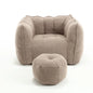 Soft Bean Bag Chair for living room and bedroom, comfortable Square Lazy Sofa with Footstool