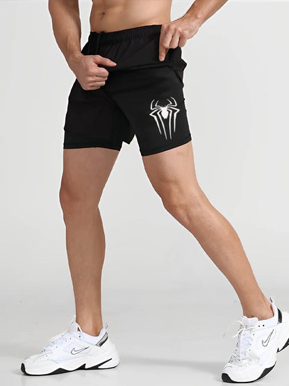 2 in 1 Men's Gym Shorts Fitness Quick Dry Sports Performance running shorts