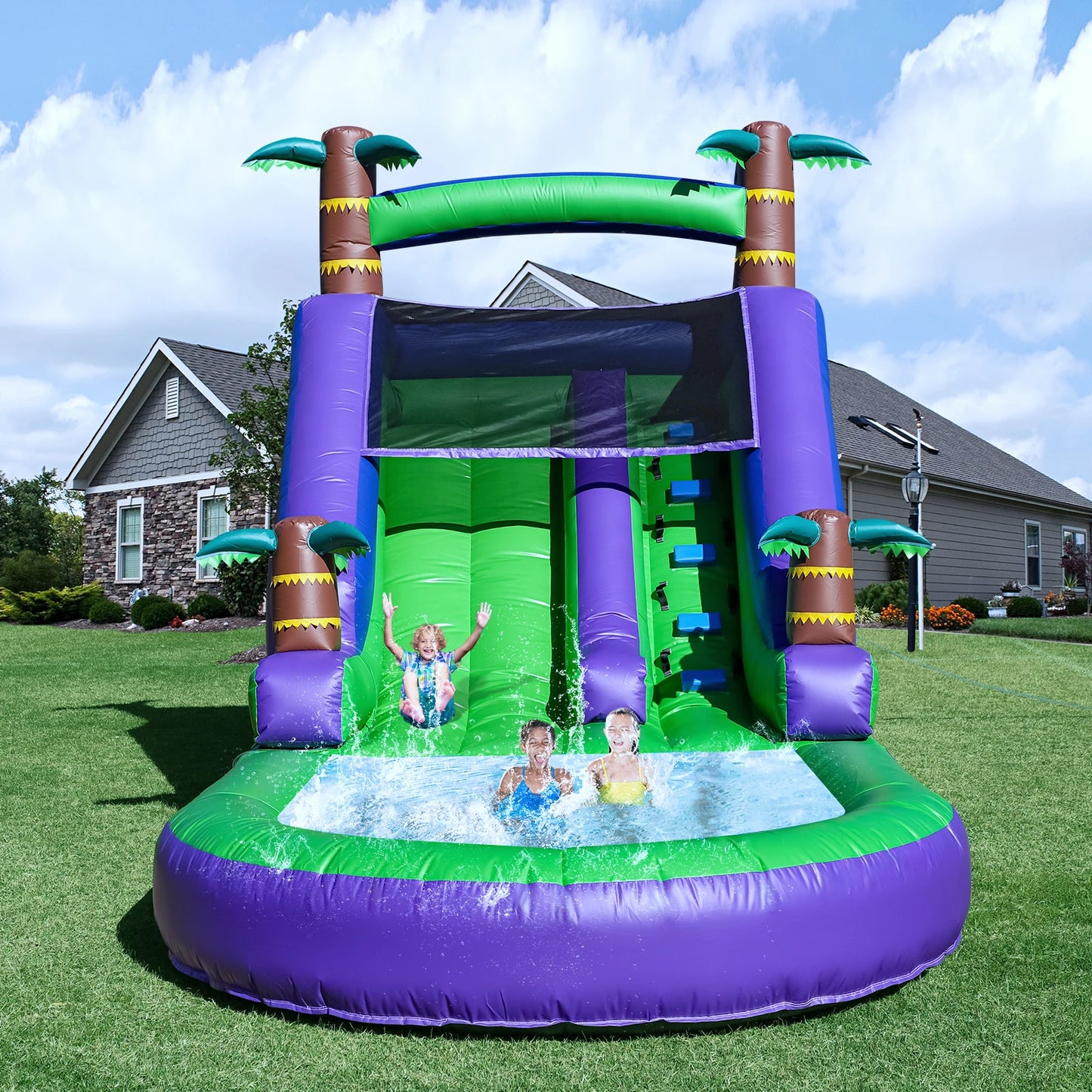 Children's Playground Inflatable water slide, bounce house and a 1100W Air blower 21ft/6.4M