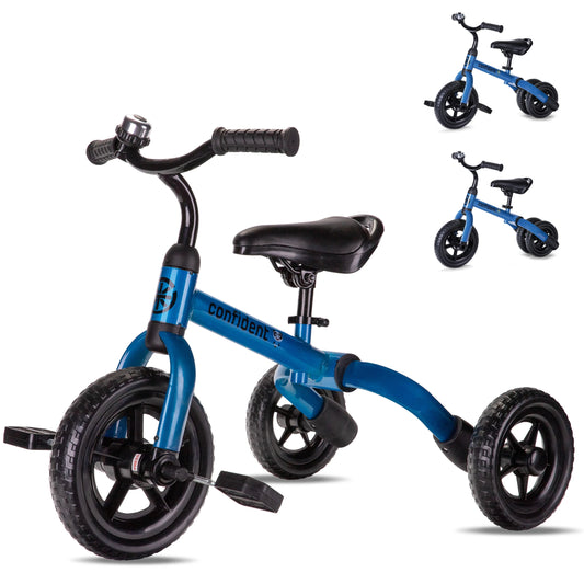 Toddlers Tricycle for 2-5 Years Old Boy & Girl with Detachable Pedal And Training Wheels