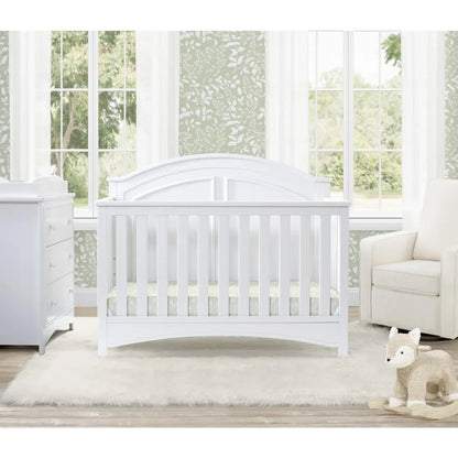 6-in-1 Convertible Crib Greenguard Gold Certified Bianca White for Nursery