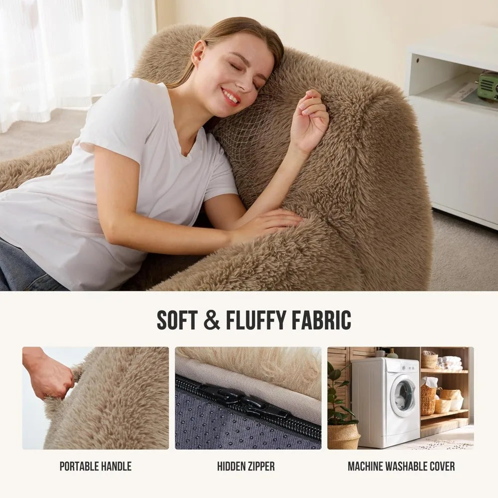 Giant Bean Bag Chairs for Adults, Oversize Beanbag Couch Comfy Chair