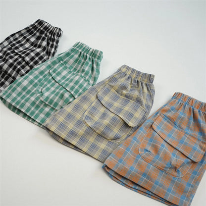 Toddler Shorts Baby Boy Plaid Shorts Girl Shorts