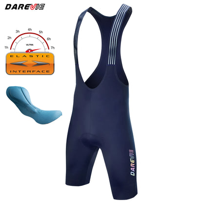 Cycling Bib Shorts Seamless, ELASTIC-INTERFACE Pad Cycling Shorts, Leg Gripper Men's Shorts