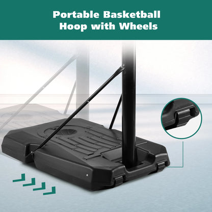 Portable Basketball Hoop 44 inch Goal Height Adjustable 7 ft. 6 in..10 ft.