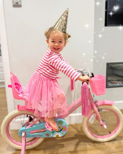 Kids Bike for Ages 2-7 Years kids, 12 14 16 Inch Girls Bikes with Doll Seat & Streamers, Boys Bike with Flag & Plate