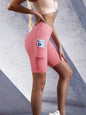 Side Pockets Solid Color Women Yoga Shorts Jogging, Running, Fitness Sportswear High-waist Shorts