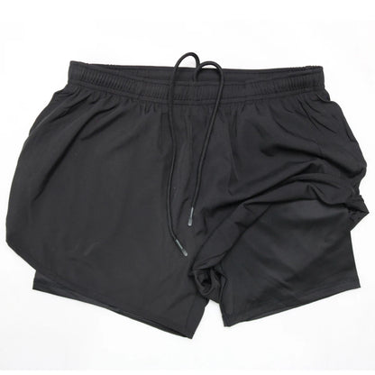 2 in 1 Men's Gym Shorts Fitness Quick Dry Sports Performance running shorts