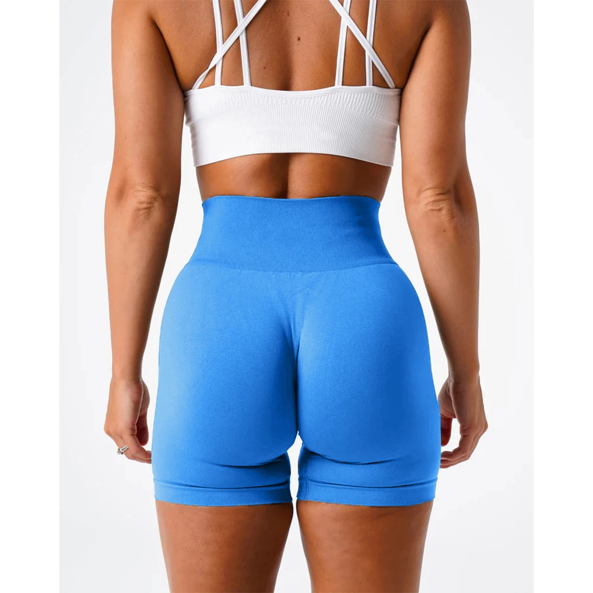 Spandex Solid Seamless Shorts Women  Workout Tights Fitness Yoga Pants