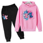 Pink Children Hoodie Stitch Cartoon Print Sweatshirt +Pants Boys Girls Toddler age 3-12 Girls