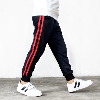 Boys Pants Cotton Atletic Boy's Joggers Sweatpants Pocket Children Long Trousers Casual Kids Sports Pants Teenager Boys Clothes