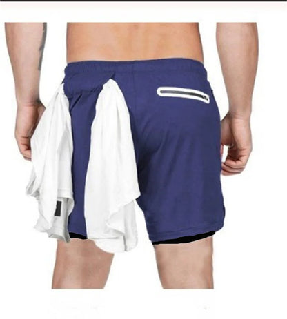 Men's Running Shorts Gym Sports Shorts 2 In 1 Quick Dry Workout Training Gym Fitness Jogging Shorts