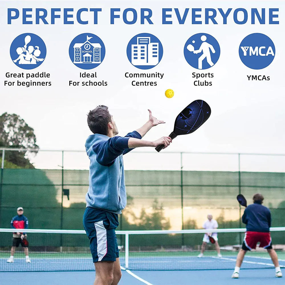 Pickleball Paddles USAPA Approved Set Rackets, 4 Balls Portable Racquet Cover Carrying Bag