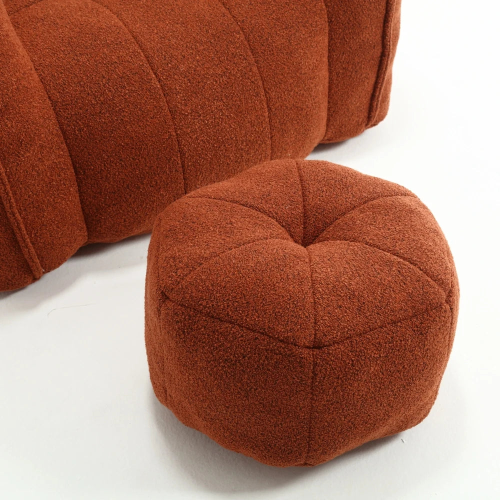 Soft Bean Bag Chair for living room and bedroom, comfortable Square Lazy Sofa with Footstool