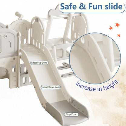 Kids Slide for Toddlers Age 1-4, 11in 1 Baby Slide Outdoor Indoor Playground with Basketball Hoop