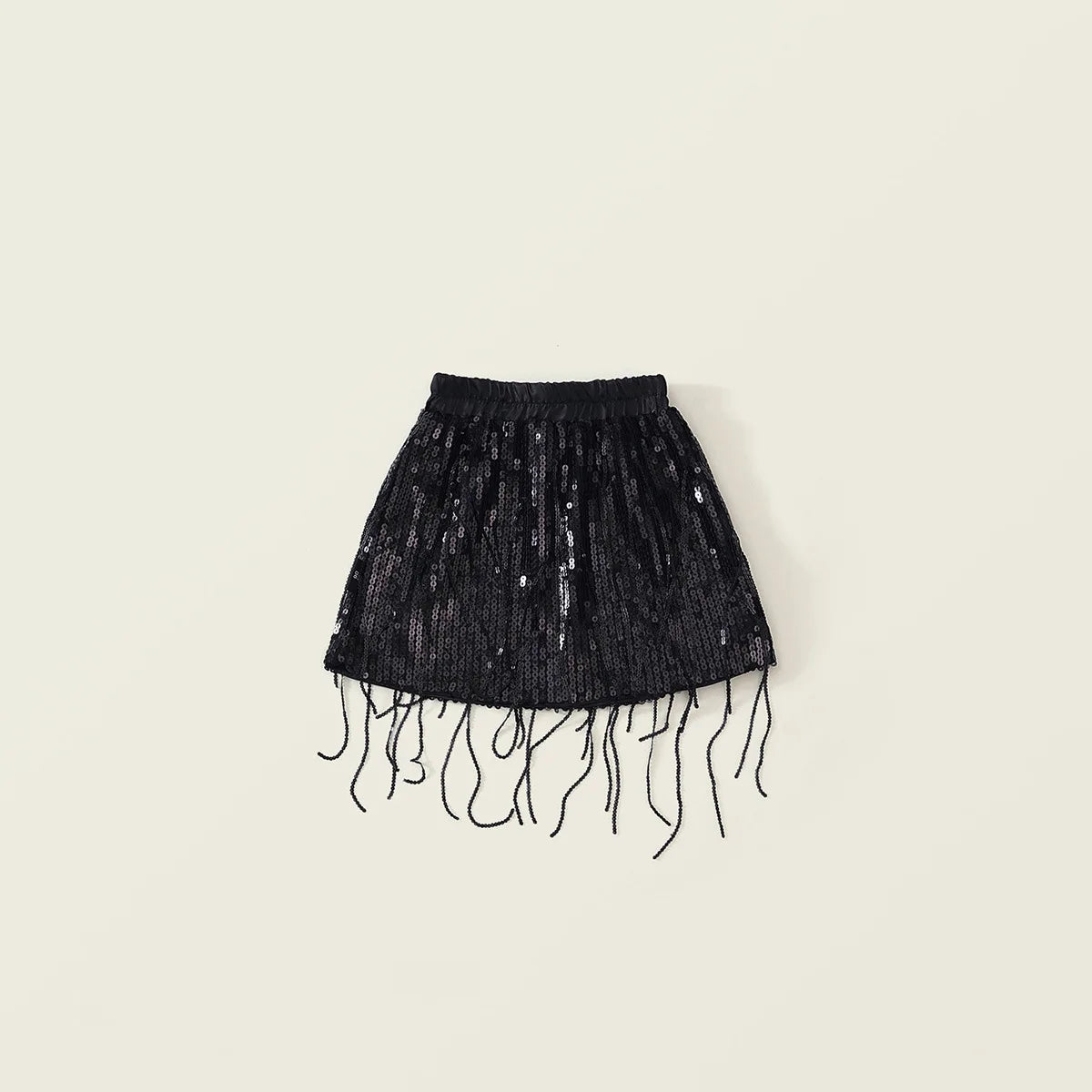 Girls' Tassel Sequined Half Skirt  New Children's Light Luxury Fashionable A-line Skirt