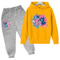 Pink Children Hoodie Stitch Cartoon Print Sweatshirt +Pants Boys Girls Toddler age 3-12 Girls