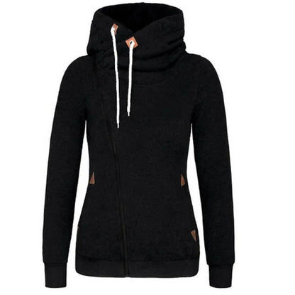 Popular Women's Clothing American Sports Cardigan Side Zipper Hooded Sweatshirt Jacket