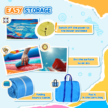 130" X 96.5" X 84.75" Inflated Castle for Climbing, Bouncing, & Sliding