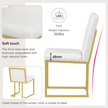 7-Piece Kitchen Dining Table Set for 6, Wood Kitchen Table and 6 Upholstered Chairs with Backrest