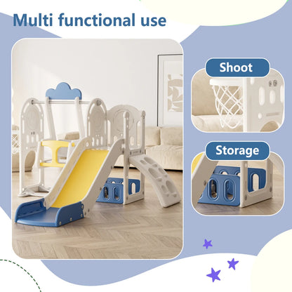 Kids Slide for Toddlers Age 1-4, 11in 1 Baby Slide Outdoor Indoor Playground with Basketball Hoop