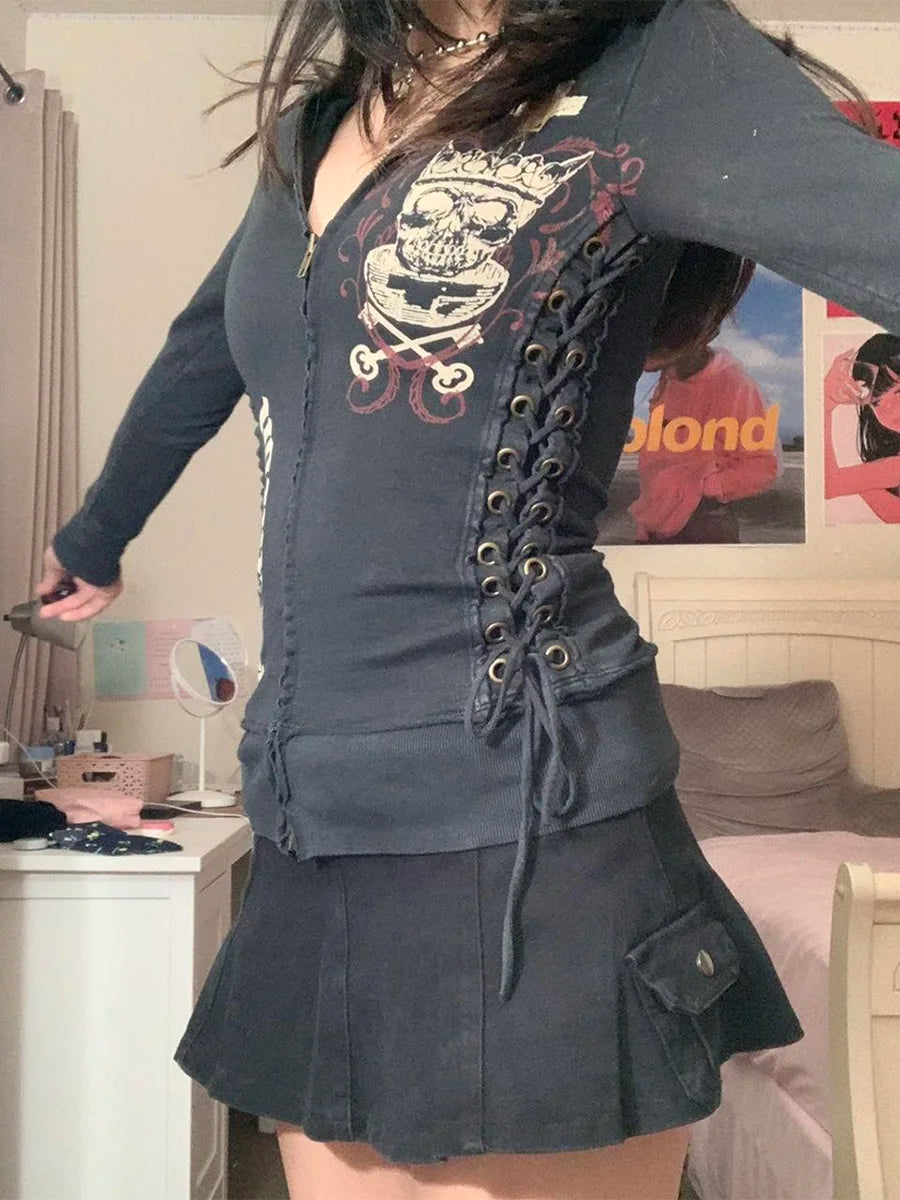 Women s Spring Autumn Casual Bandage Hoodie Long Sleeves