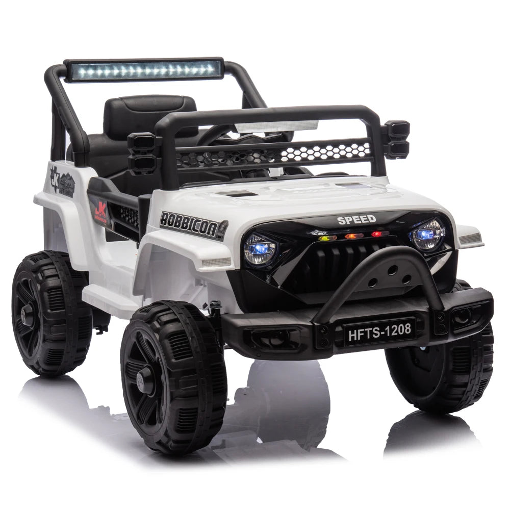 12V Kids Ride On Electric Truck Car W/Parents Control,2WD,Four-wheel suspension,Early education function,Adjustable volume