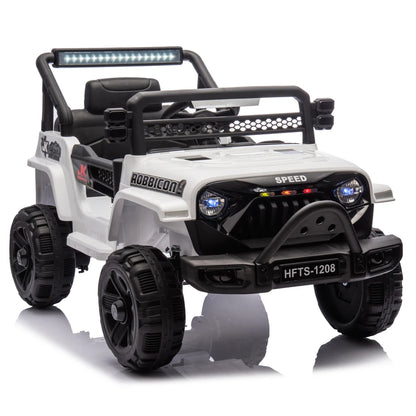 12V Kids Ride On Electric Truck Car W/Parents Control,2WD,Four-wheel suspension,Early education function,Adjustable volume