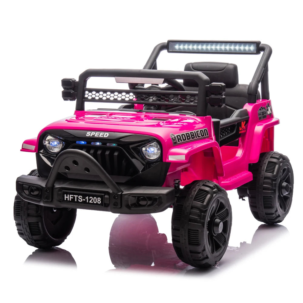 12V Kids Ride On Electric Truck Car W/Parents Control,2WD,Four-wheel suspension,Early education function,Adjustable volume