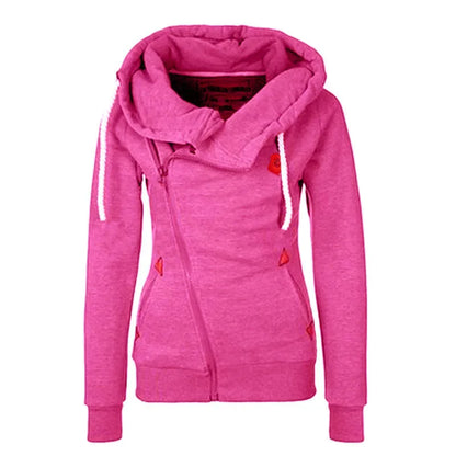Popular Women's Clothing American Sports Cardigan Side Zipper Hooded Sweatshirt Jacket
