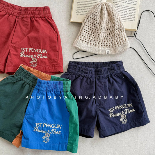 Summer New Children Casual Shorts  Cartoon Embroidery Girls Shorts  Baby Boys Short Pants