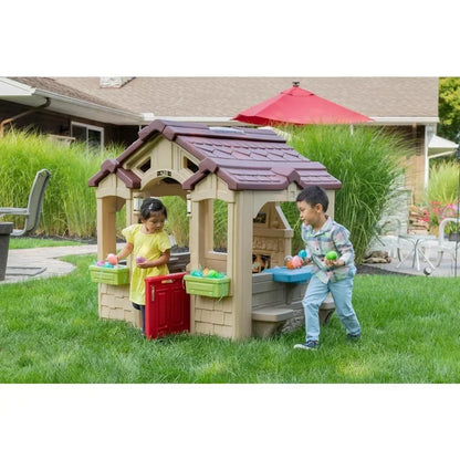Charming Cottage Kids Playhouse, Indoor and Outdoor Playset, Toddlers 2 yrs+ Easy to Assemble Backyard